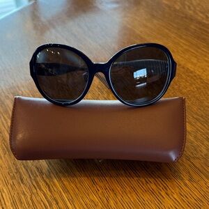 Ralph Lauren Navy Sunglasses with Brown Case